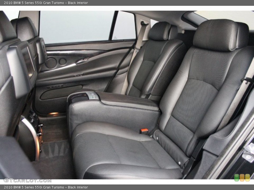 Black Interior Rear Seat for the 2010 BMW 5 Series 550i Gran Turismo #69321213