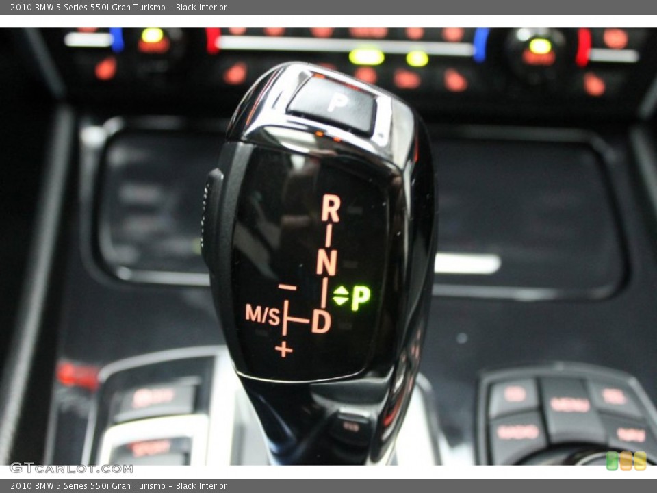 Black Interior Transmission for the 2010 BMW 5 Series 550i Gran Turismo #69321423