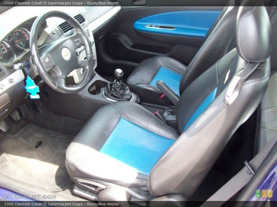 Ebony/Blue Interior Front Seat for the 2006 Chevrolet Cobalt SS Supercharged Coupe #69323157