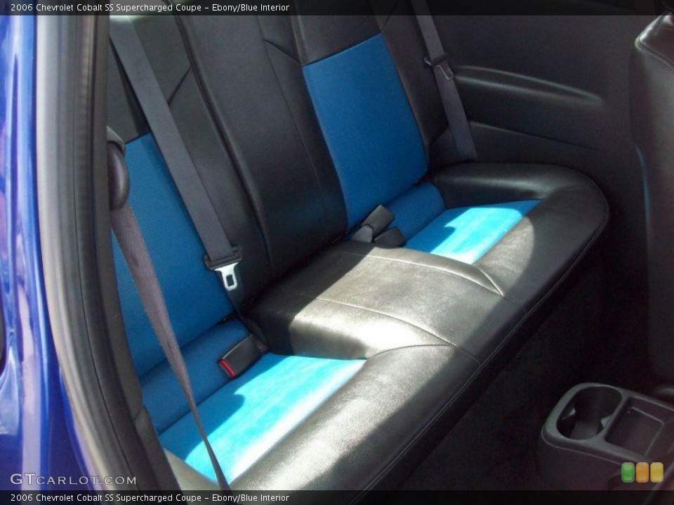 Ebony/Blue Interior Rear Seat for the 2006 Chevrolet Cobalt SS Supercharged Coupe #69323187