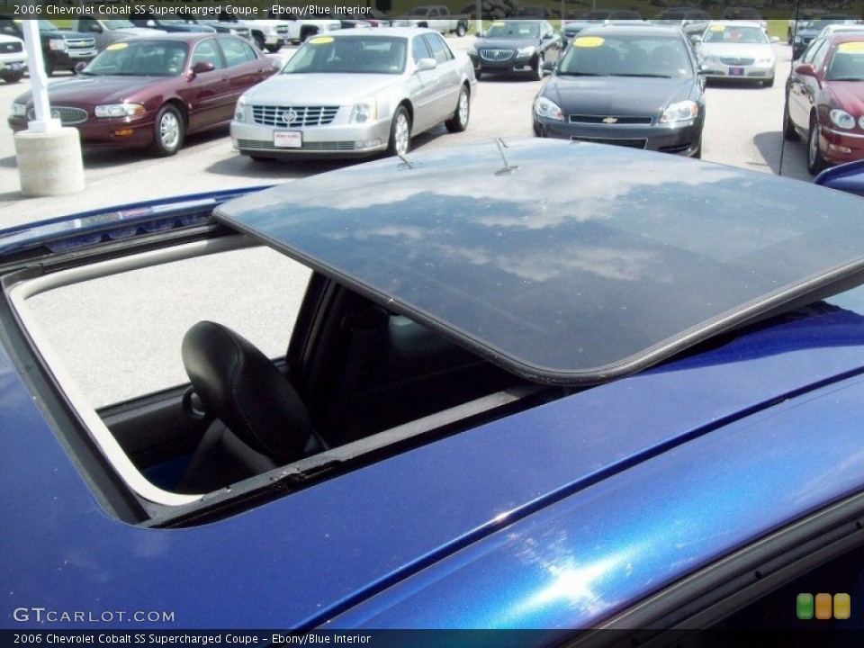 Ebony/Blue Interior Sunroof for the 2006 Chevrolet Cobalt SS Supercharged Coupe #69323253