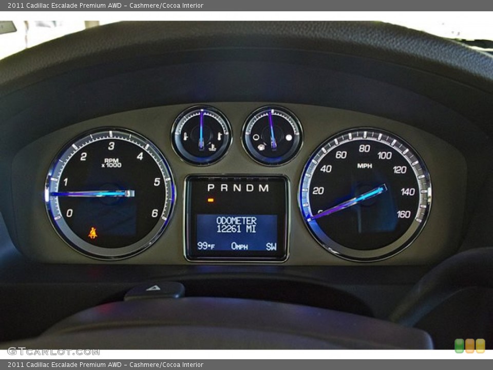 Cashmere/Cocoa Interior Gauges for the 2011 Cadillac Escalade Premium AWD #69325194