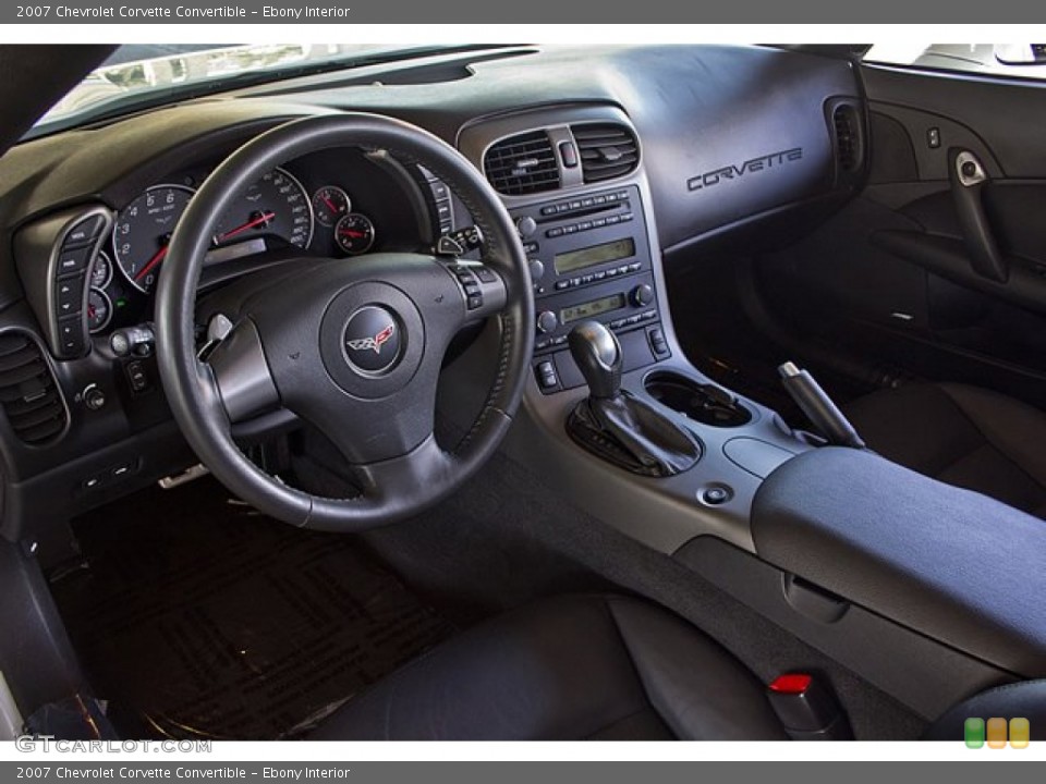 Ebony Interior Prime Interior for the 2007 Chevrolet Corvette Convertible #69325437