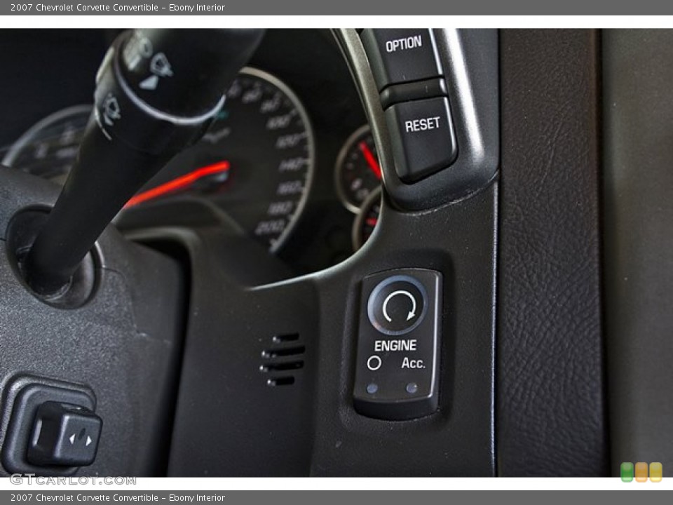 Ebony Interior Controls for the 2007 Chevrolet Corvette Convertible #69325455