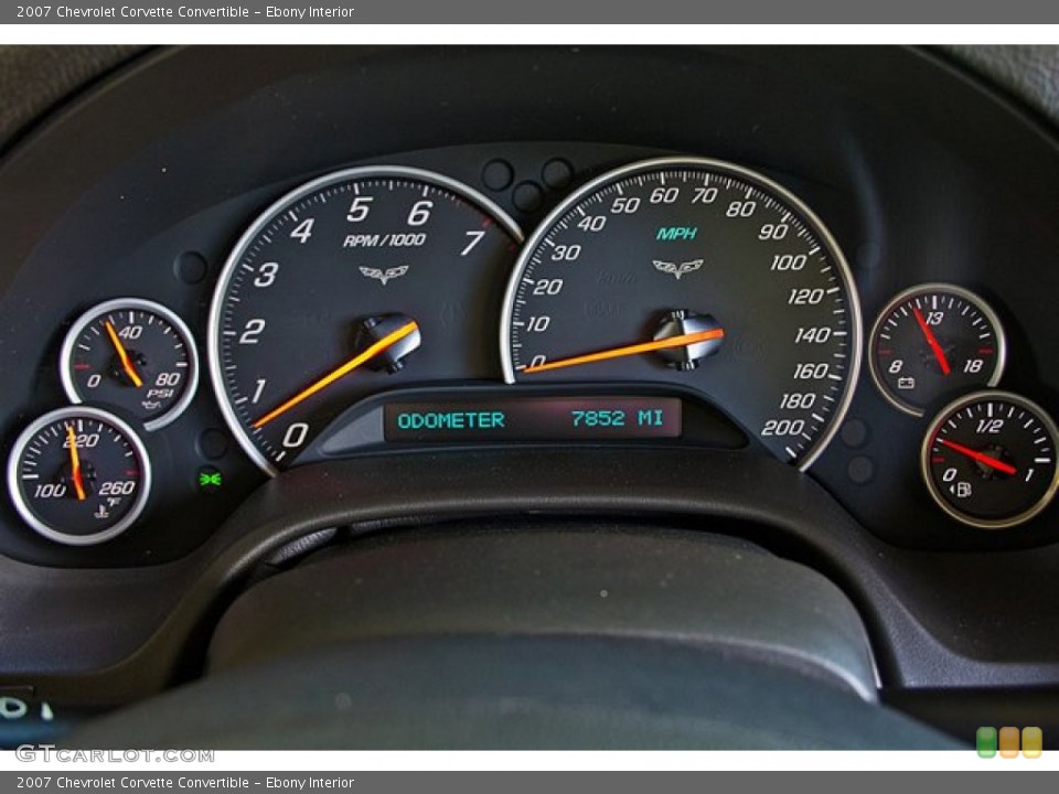 Ebony Interior Gauges for the 2007 Chevrolet Corvette Convertible #69325461
