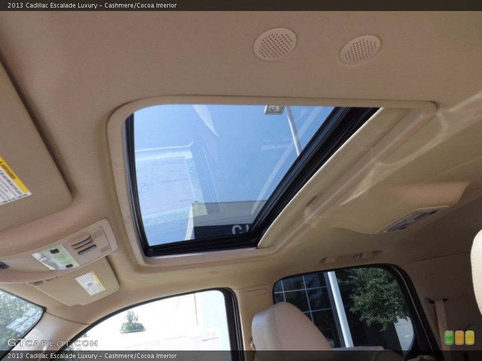 Cashmere/Cocoa Interior Sunroof for the 2013 Cadillac Escalade Luxury #69325560
