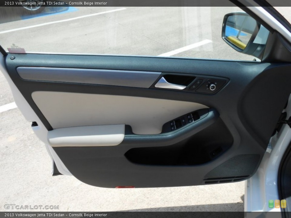 Cornsilk Beige Interior Door Panel for the 2013 Volkswagen Jetta TDI Sedan #69326127