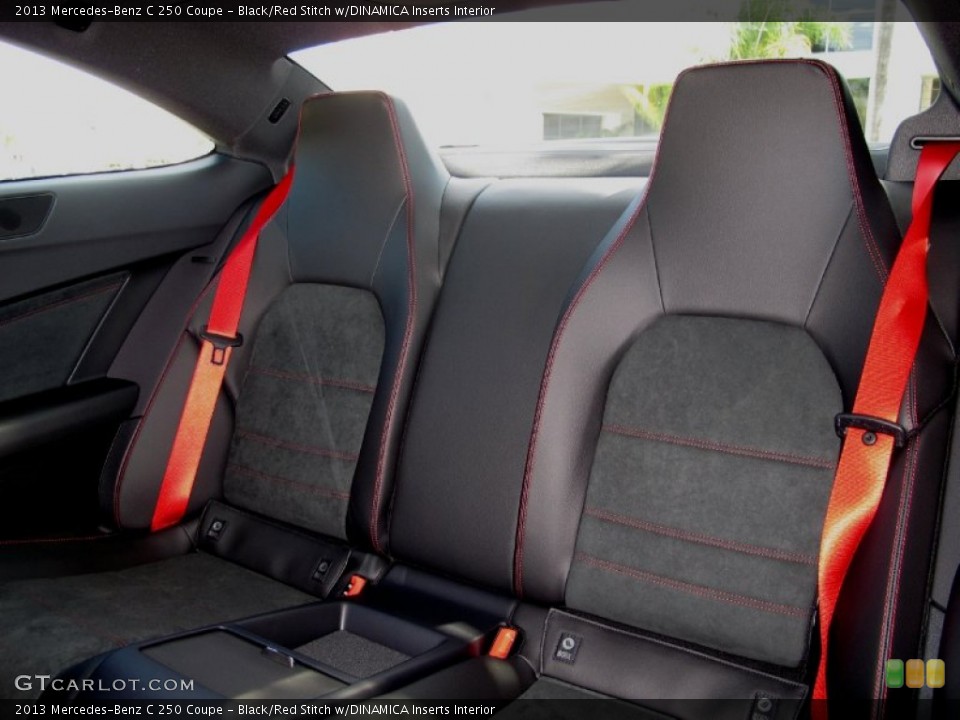 Black/Red Stitch w/DINAMICA Inserts Interior Rear Seat for the 2013 Mercedes-Benz C 250 Coupe #69326319