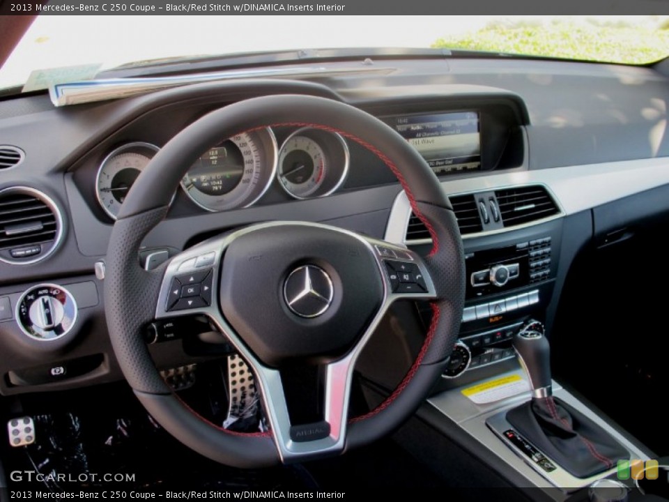 Black/Red Stitch w/DINAMICA Inserts Interior Dashboard for the 2013 Mercedes-Benz C 250 Coupe #69326337