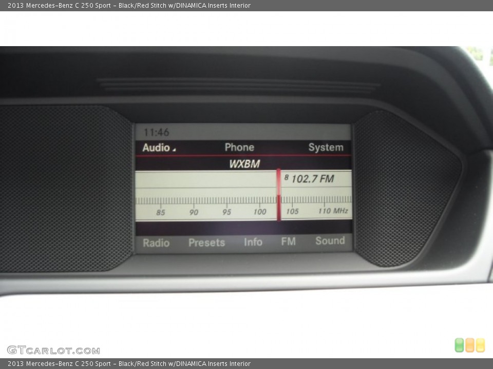 Black/Red Stitch w/DINAMICA Inserts Interior Audio System for the 2013 Mercedes-Benz C 250 Sport #69326901
