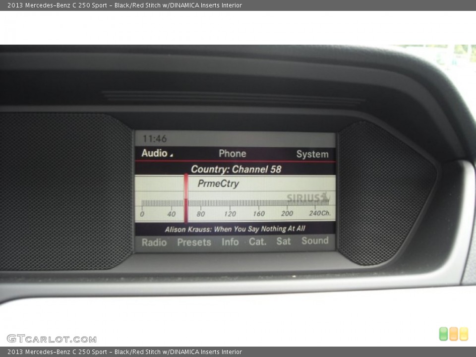 Black/Red Stitch w/DINAMICA Inserts Interior Audio System for the 2013 Mercedes-Benz C 250 Sport #69326904