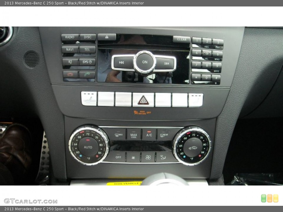 Black/Red Stitch w/DINAMICA Inserts Interior Controls for the 2013 Mercedes-Benz C 250 Sport #69326913