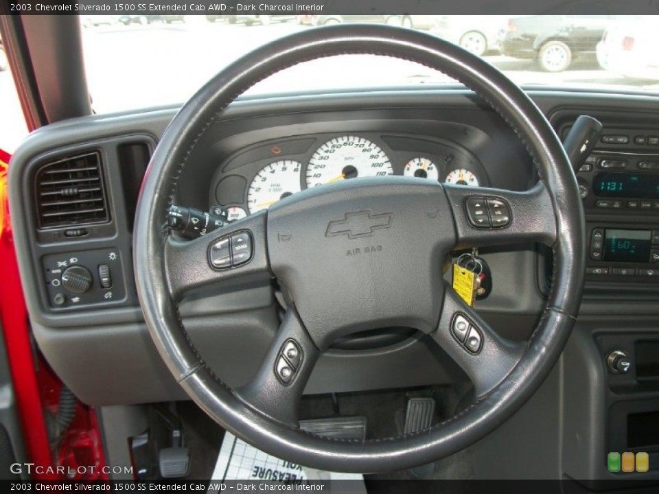 Dark Charcoal Interior Steering Wheel for the 2003 Chevrolet Silverado 1500 SS Extended Cab AWD #69328845