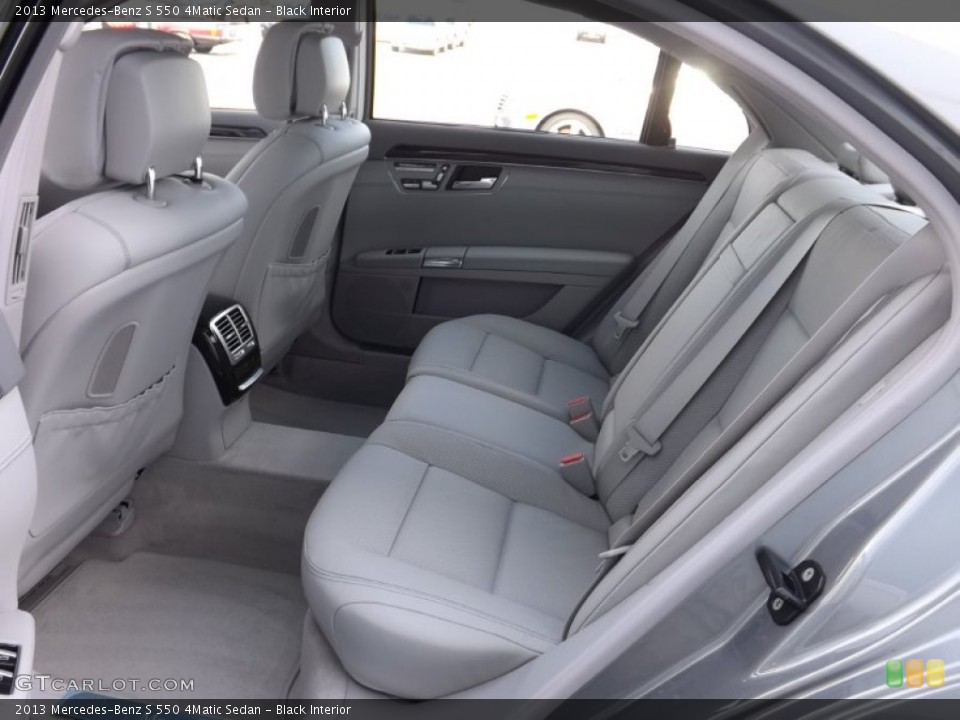 Black Interior Rear Seat for the 2013 Mercedes-Benz S 550 4Matic Sedan #69329391