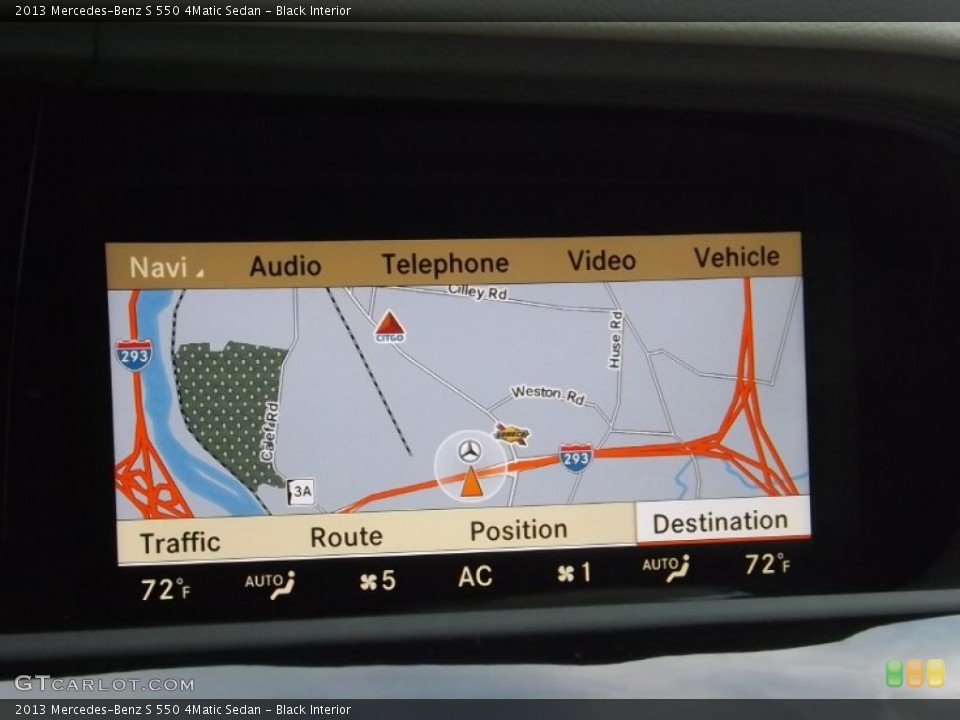 Black Interior Navigation for the 2013 Mercedes-Benz S 550 4Matic Sedan #69329427