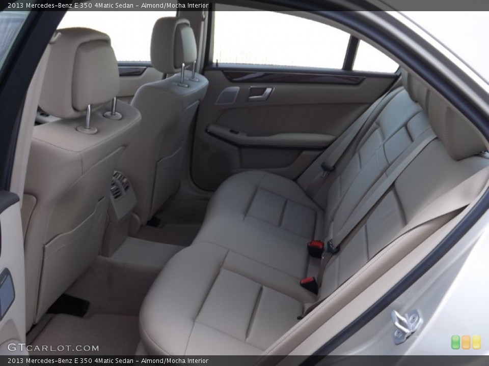 Almond/Mocha Interior Rear Seat for the 2013 Mercedes-Benz E 350 4Matic Sedan #69329574