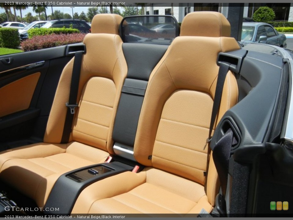 Natural Beige/Black Interior Rear Seat for the 2013 Mercedes-Benz E 350 Cabriolet #69330384