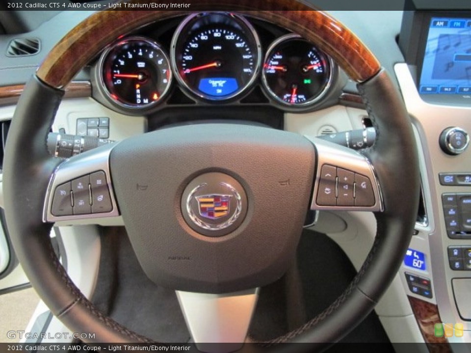 Light Titanium/Ebony Interior Steering Wheel for the 2012 Cadillac CTS 4 AWD Coupe #69337655