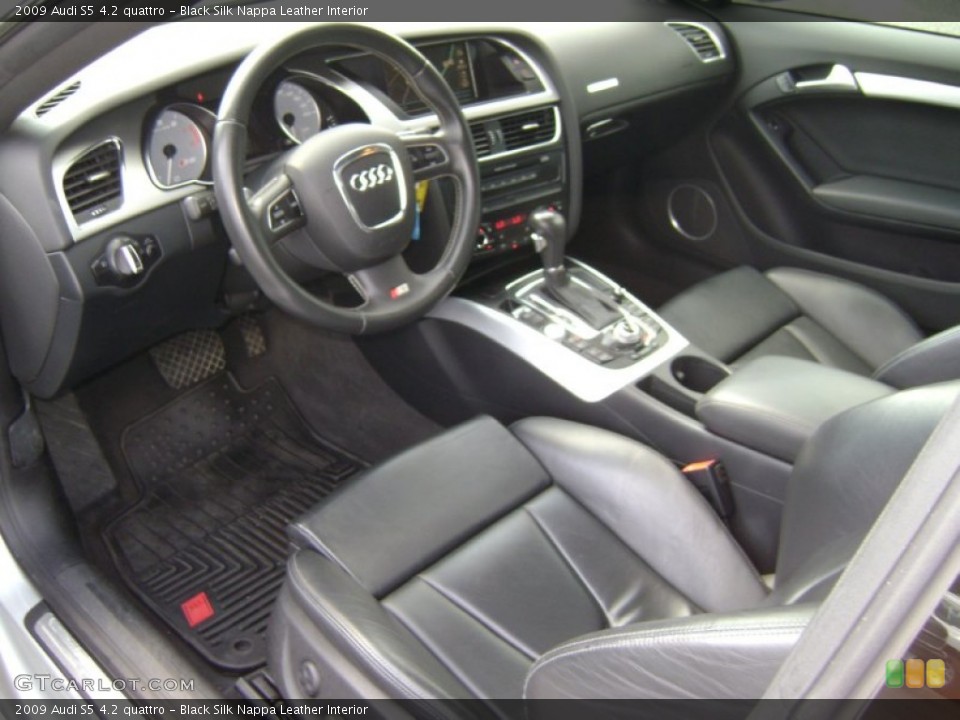 Black Silk Nappa Leather 2009 Audi S5 Interiors