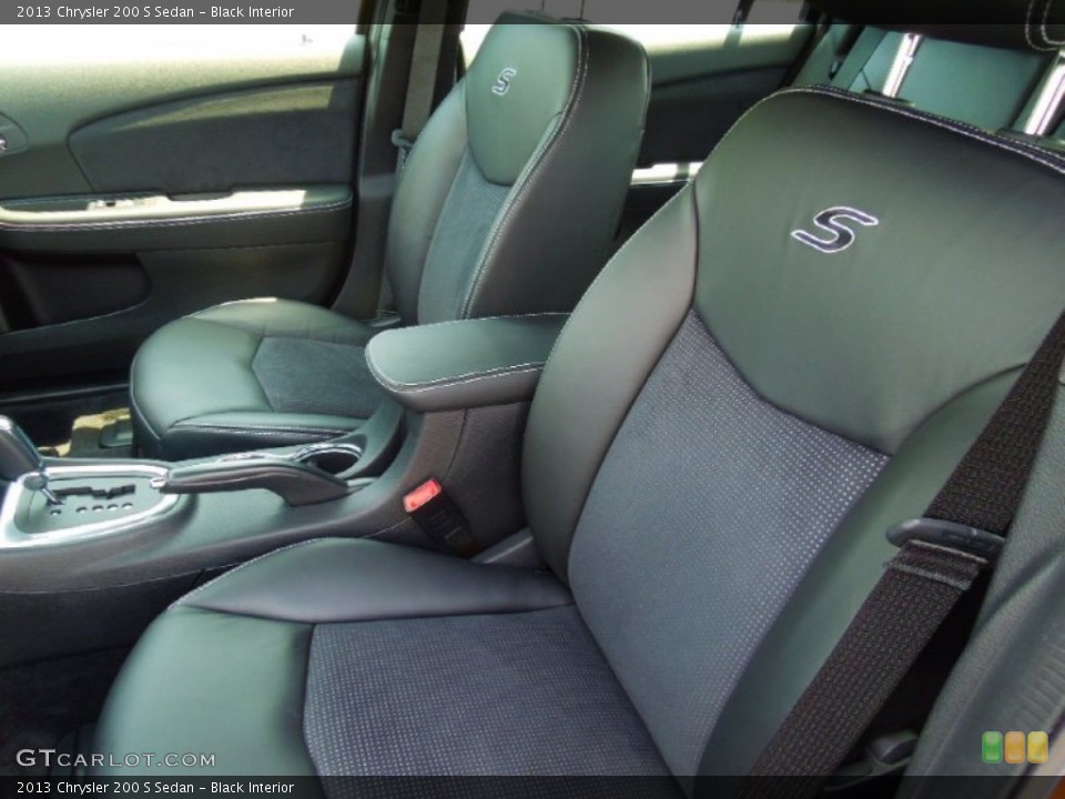 Black Interior Front Seat for the 2013 Chrysler 200 S Sedan #69345573