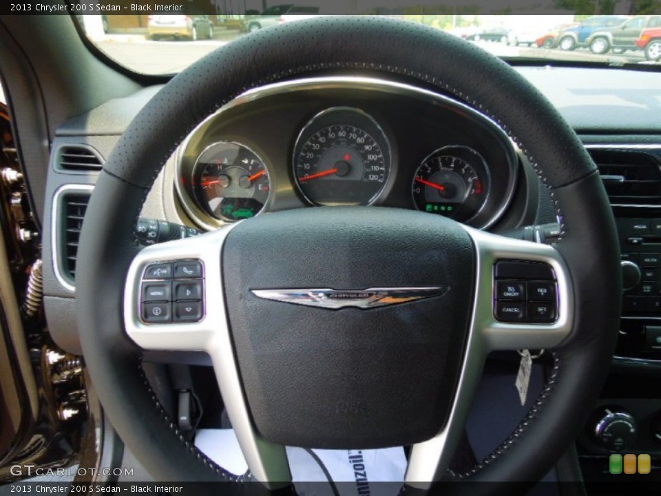 Black Interior Steering Wheel for the 2013 Chrysler 200 S Sedan #69345597