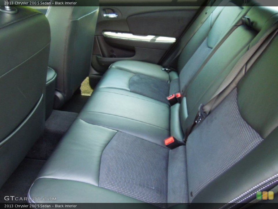 Black Interior Rear Seat for the 2013 Chrysler 200 S Sedan #69345609