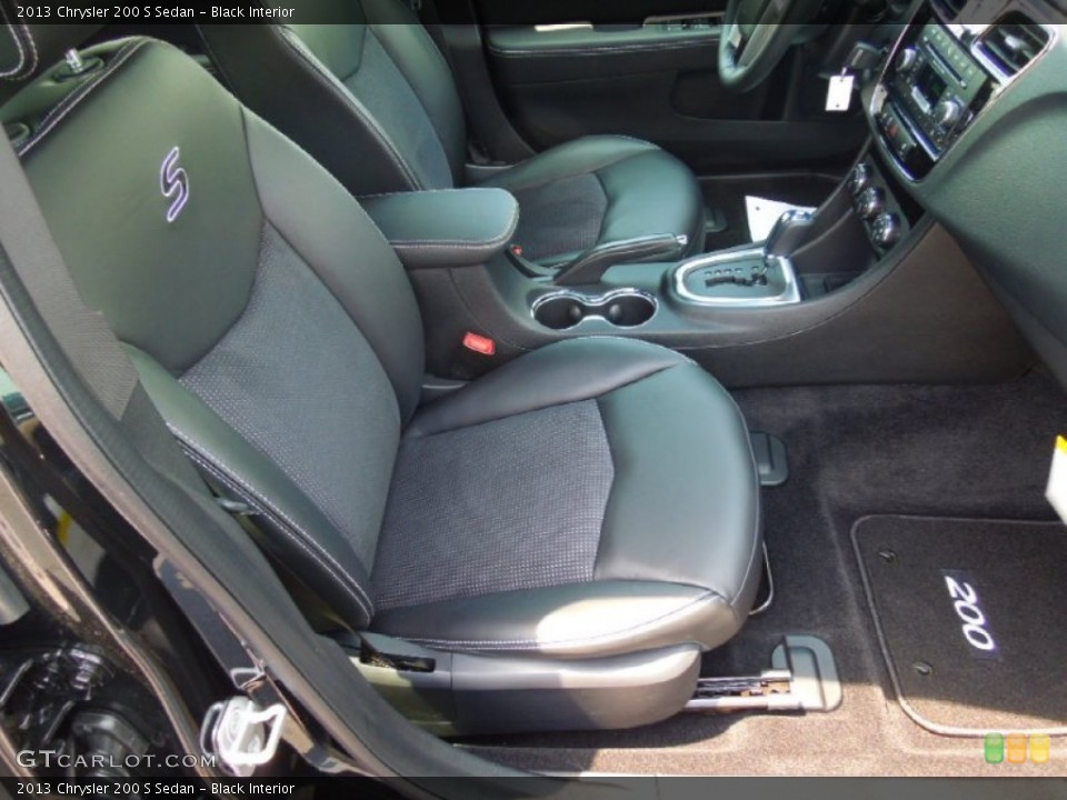 Black Interior Front Seat for the 2013 Chrysler 200 S Sedan #69345639
