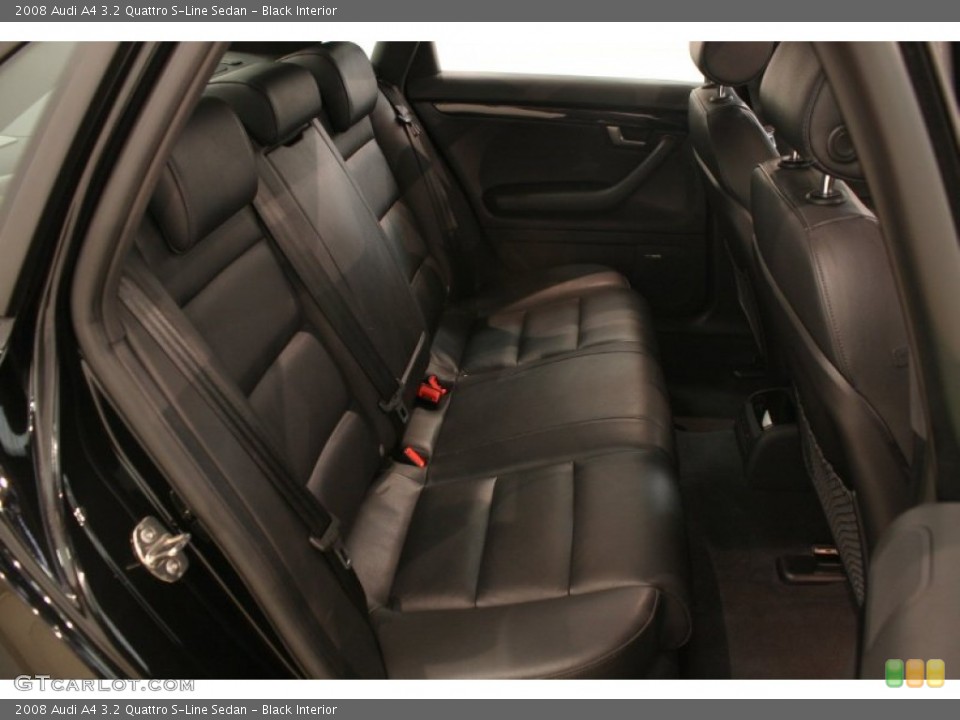 Black Interior Rear Seat for the 2008 Audi A4 3.2 Quattro S-Line Sedan #69347001