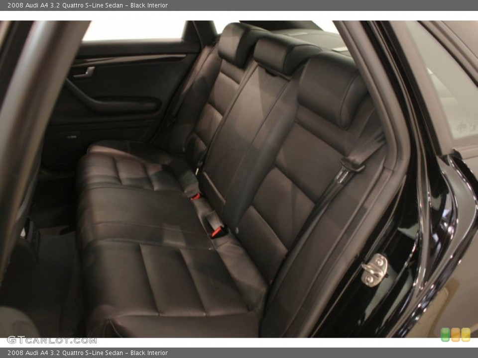 Black Interior Rear Seat for the 2008 Audi A4 3.2 Quattro S-Line Sedan #69347007