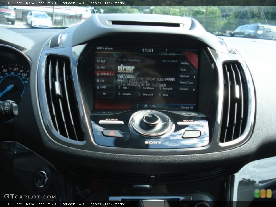 Charcoal Black Interior Controls for the 2013 Ford Escape Titanium 2.0L EcoBoost 4WD #69347391