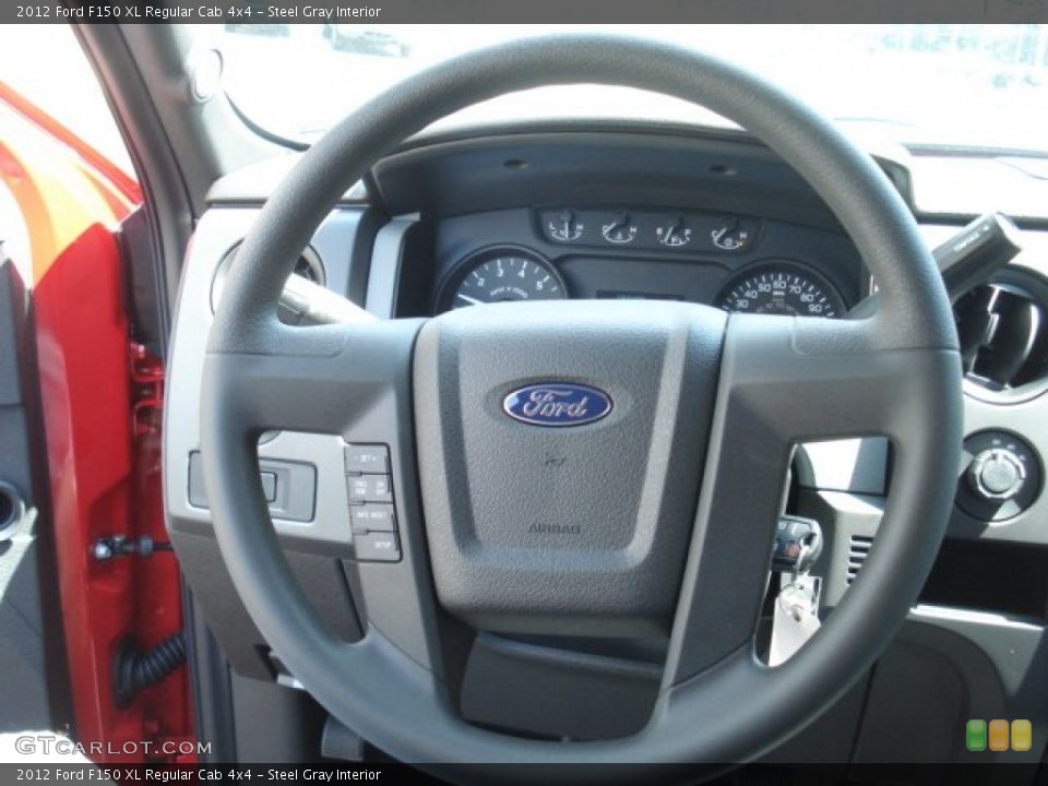 Steel Gray Interior Steering Wheel for the 2012 Ford F150 XL Regular Cab 4x4 #69347868