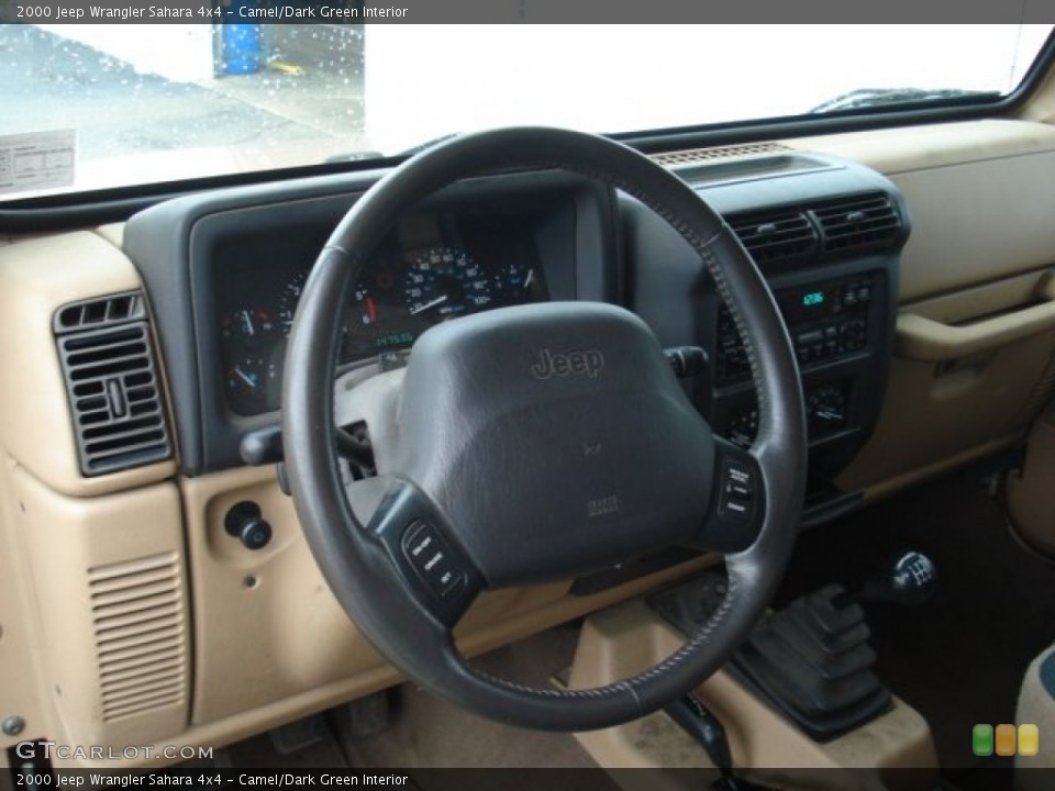Camel/Dark Green Interior Dashboard for the 2000 Jeep Wrangler Sahara 4x4 #69351844
