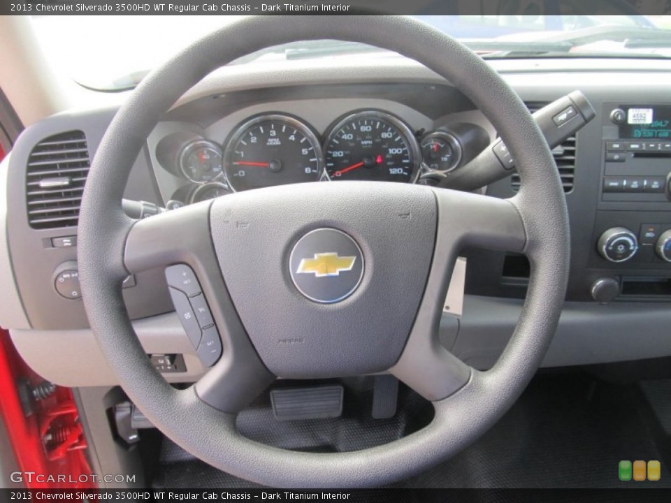 Dark Titanium Interior Steering Wheel for the 2013 Chevrolet Silverado 3500HD WT Regular Cab Chassis #69352711