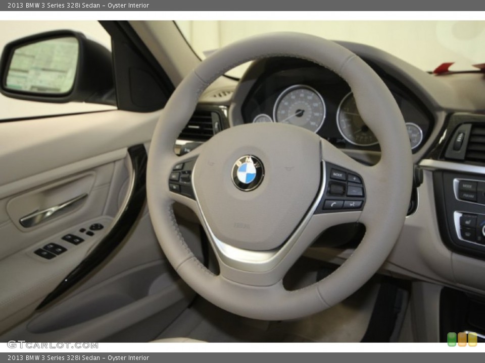 Oyster Interior Steering Wheel for the 2013 BMW 3 Series 328i Sedan #69353380