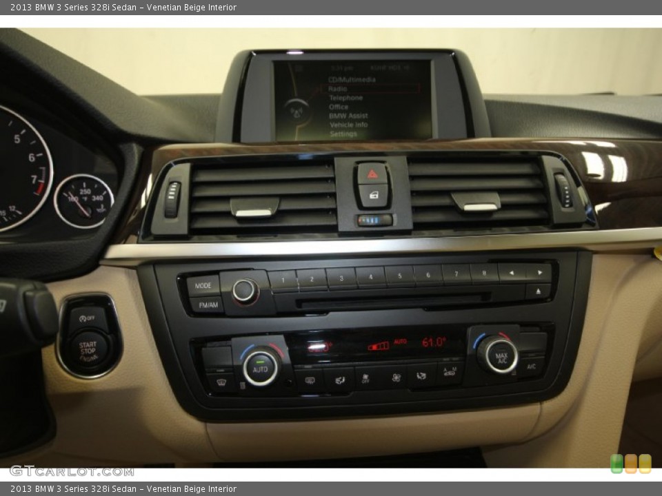 Venetian Beige Interior Controls for the 2013 BMW 3 Series 328i Sedan #69353542