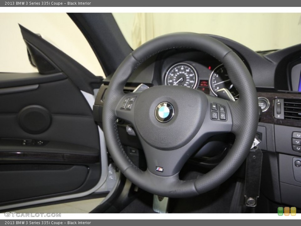 Black Interior Steering Wheel for the 2013 BMW 3 Series 335i Coupe #69353821