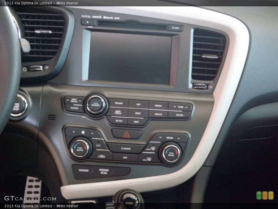 White Interior Controls for the 2013 Kia Optima SX Limited #69355897
