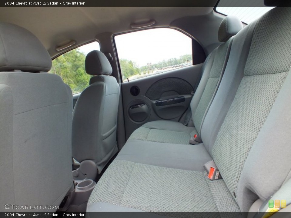 Gray Interior Rear Seat for the 2004 Chevrolet Aveo LS Sedan #69356068