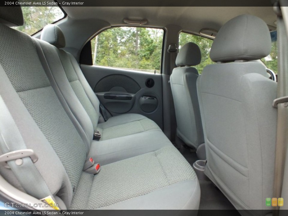 Gray Interior Rear Seat for the 2004 Chevrolet Aveo LS Sedan #69356239