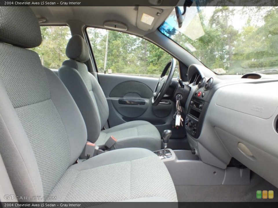 Gray Interior Front Seat for the 2004 Chevrolet Aveo LS Sedan #69356248
