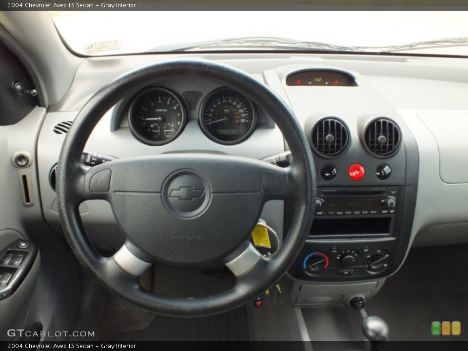 Gray Interior Steering Wheel for the 2004 Chevrolet Aveo LS Sedan #69356275