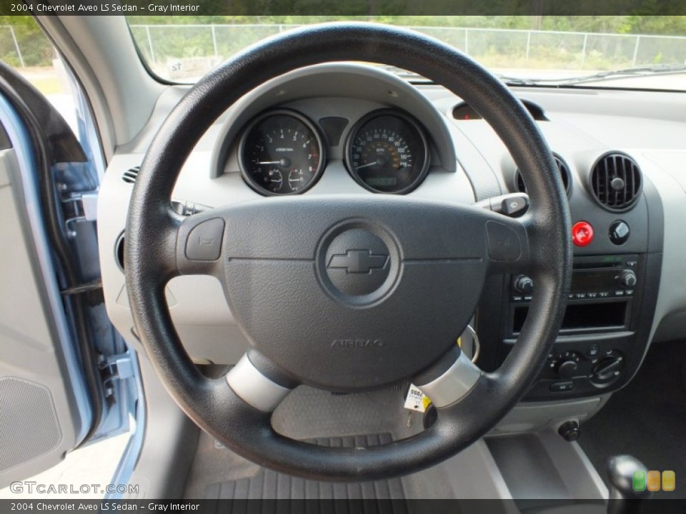 Gray Interior Steering Wheel for the 2004 Chevrolet Aveo LS Sedan #69356284