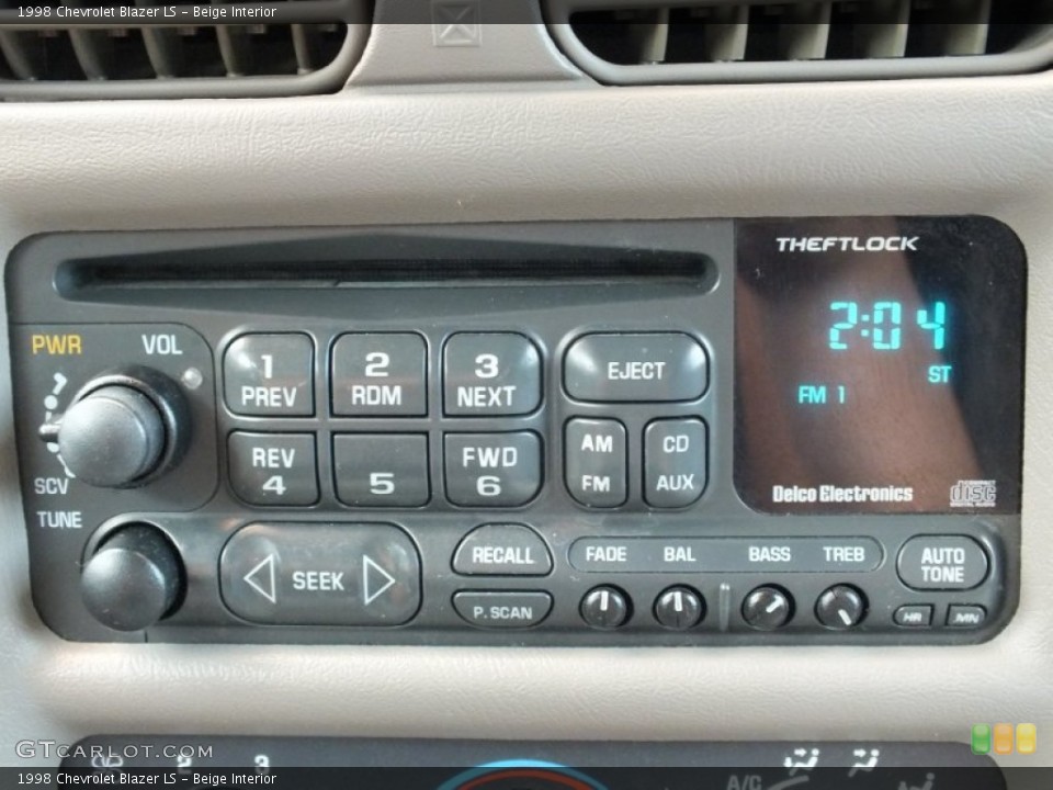 Beige Interior Audio System for the 1998 Chevrolet Blazer LS #69357337
