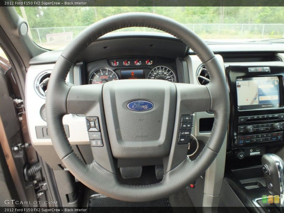 Black Interior Steering Wheel for the 2012 Ford F150 FX2 SuperCrew #69358102