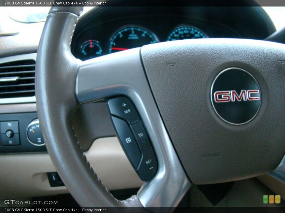 Ebony Interior Controls for the 2008 GMC Sierra 1500 SLT Crew Cab 4x4 #69360685