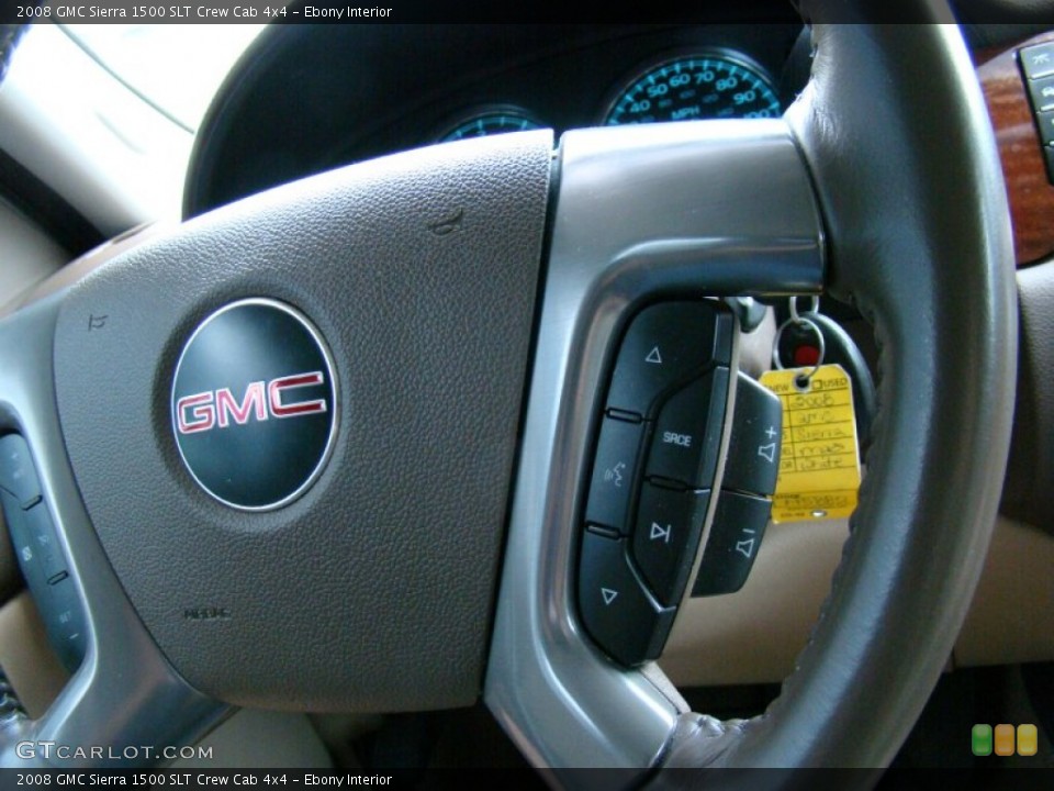 Ebony Interior Controls for the 2008 GMC Sierra 1500 SLT Crew Cab 4x4 #69360693