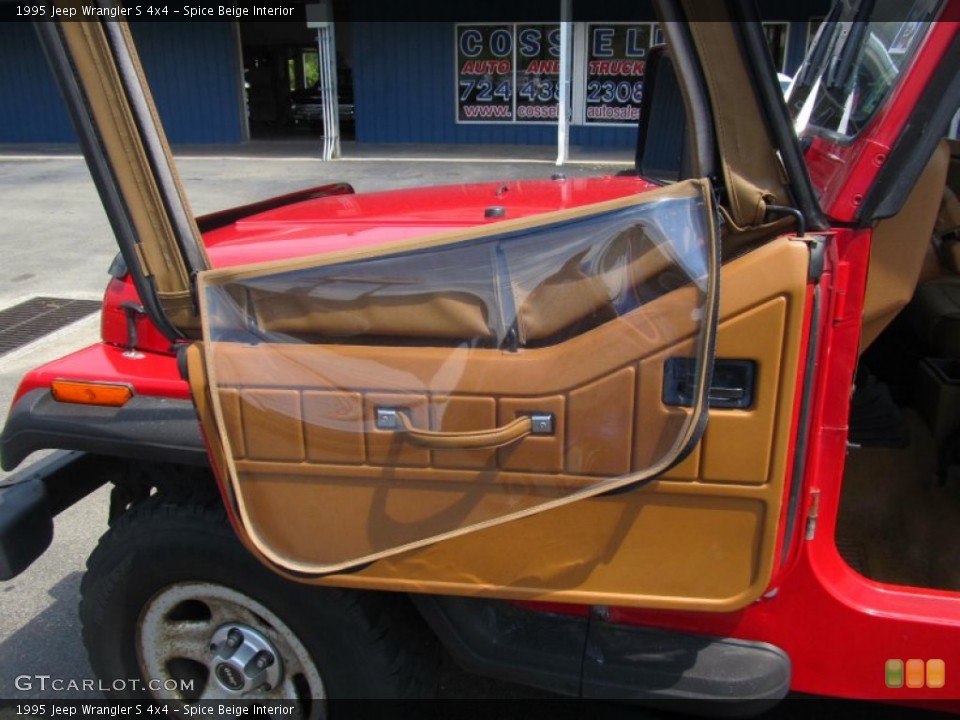 Spice Beige Interior Door Panel for the 1995 Jeep Wrangler S 4x4 #69361009