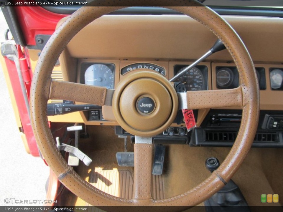 Spice Beige Interior Steering Wheel for the 1995 Jeep Wrangler S 4x4 #69361036