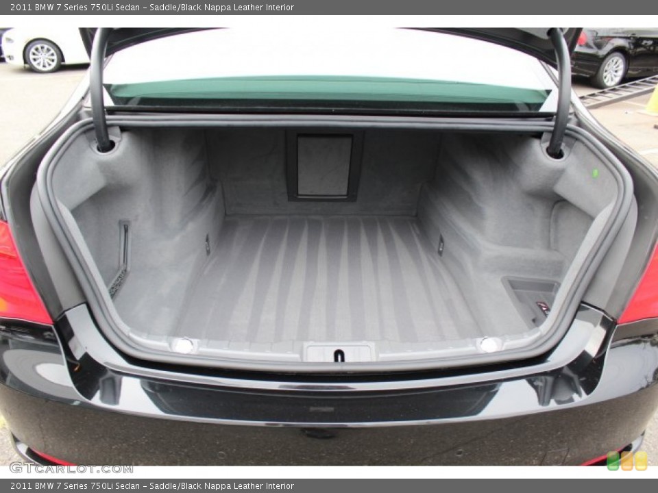 Saddle/Black Nappa Leather Interior Trunk for the 2011 BMW 7 Series 750Li Sedan #69361270