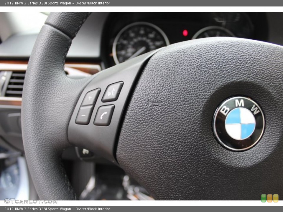Oyster/Black Interior Controls for the 2012 BMW 3 Series 328i Sports Wagon #69361537